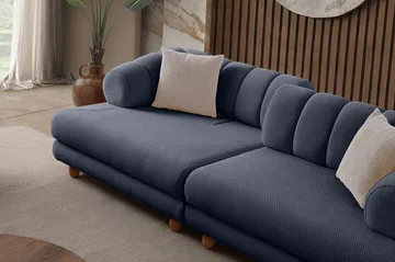 Munemori 3-sits Soffa 240x80x95 cm - Marinblå - Möbler - Vardagsrum - Soffor - 3-sits soffor