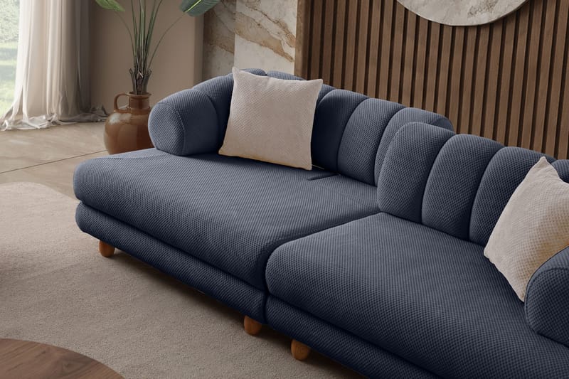 Munemori 3-sits Soffa 240x80x95 cm - Marinblå - Möbler - Vardagsrum - Soffor - 3-sits soffor