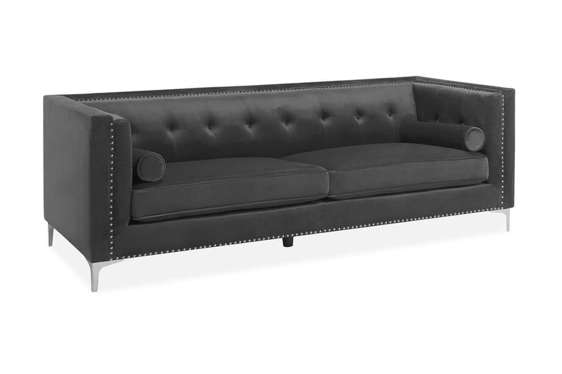 MUSSLEWHITE Soffa Sammet Grå