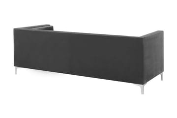 MUSSLEWHITE Soffa Sammet Grå - Möbler - Vardagsrum - Soffor - 3-sits soffor