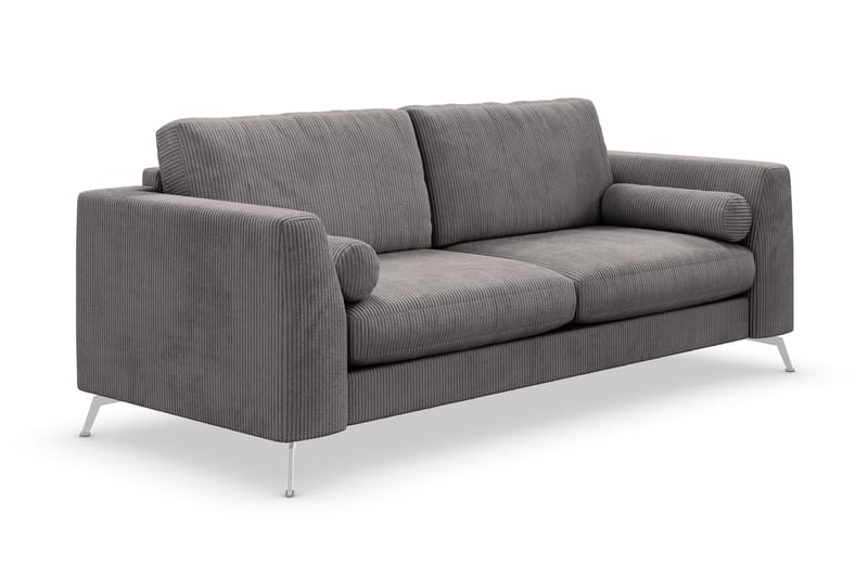 NASHVILLE LYX 3-sits Soffa Mörkgrå/Krom - Möbler - Vardagsrum - Soffor - 3-sits soffor