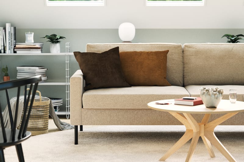 Nevada 3-sits Small Tygsoffa 198 cm bred - Beige - Möbler - Vardagsrum - Soffor - 3-sits soffor