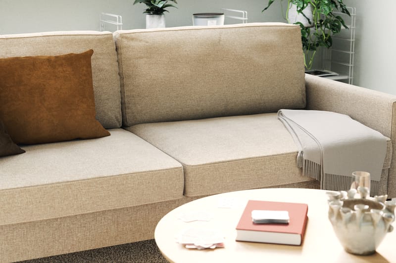 Nevada 3-sits Small Tygsoffa 198 cm bred - Beige - Möbler - Vardagsrum - Soffor - 3-sits soffor