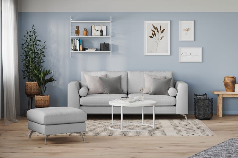 Ocean Lyx 3-sits Tygsoffa - Grå - Möbler - Vardagsrum - Soffor - 3-sits soffor