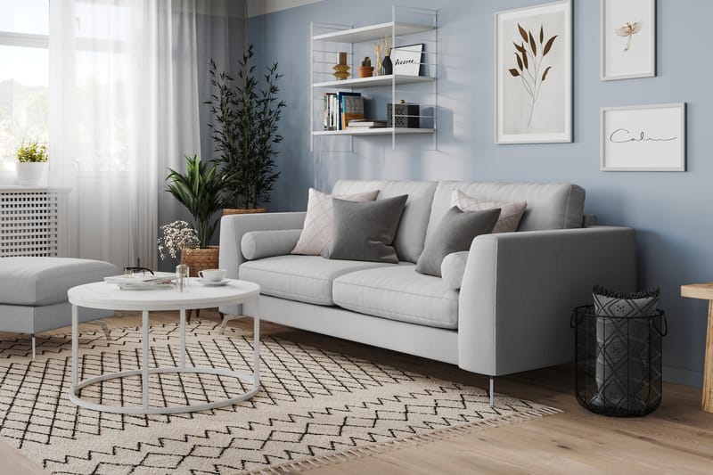 Ocean Lyx 3-sits Tygsoffa - Grå - Möbler - Vardagsrum - Soffor - 3-sits soffor