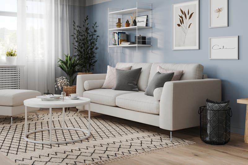 Ocean Lyx 3-sits Tygsoffa - Ljusgrå - Möbler - Vardagsrum - Soffor - 3-sits soffor