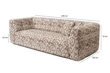 Octavian Soffa 2-sits - Brun - Möbler - Vardagsrum - Soffor - 3-sits soffor
