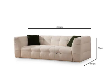 Octavian Soffa 3-sits - Beige - Möbler - Vardagsrum - Soffor - 3-sits soffor