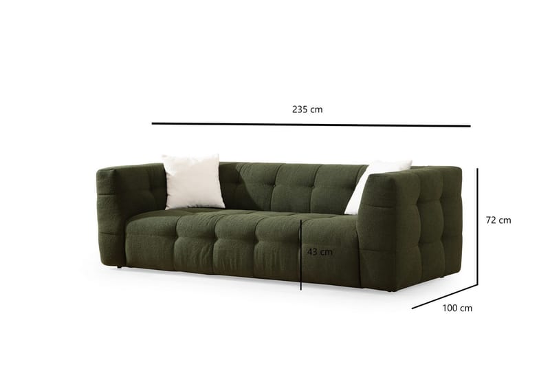 Octavian Soffa 3-sits - Grön - Möbler - Vardagsrum - Soffor - 3-sits soffor