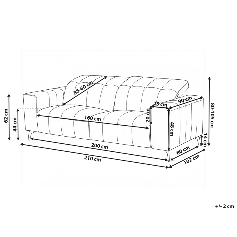 3-sits soffa Ommel - Ljusbeige - Möbler - Vardagsrum - Soffor - 3-sits soffor