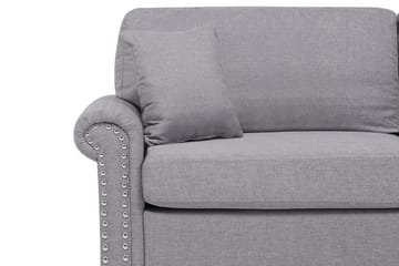 Otra 3-sits Djup Chesterfield Soffa i Tyg - Grå - Möbler - Vardagsrum - Soffor - 3-sits soffor