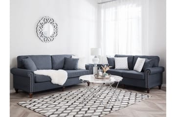 Otra 3-sits Djup Chesterfield Soffa i Tyg - Grå - Möbler - Vardagsrum - Soffor - 3-sits soffor