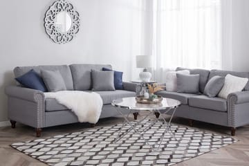Otra 3-sits Djup Chesterfield Soffa i Tyg - Grå - Möbler - Vardagsrum - Soffor - 3-sits soffor