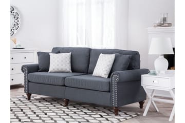 Otra 3-sits Djup Chesterfield Soffa i Tyg - Grå - Möbler - Vardagsrum - Soffor - 3-sits soffor