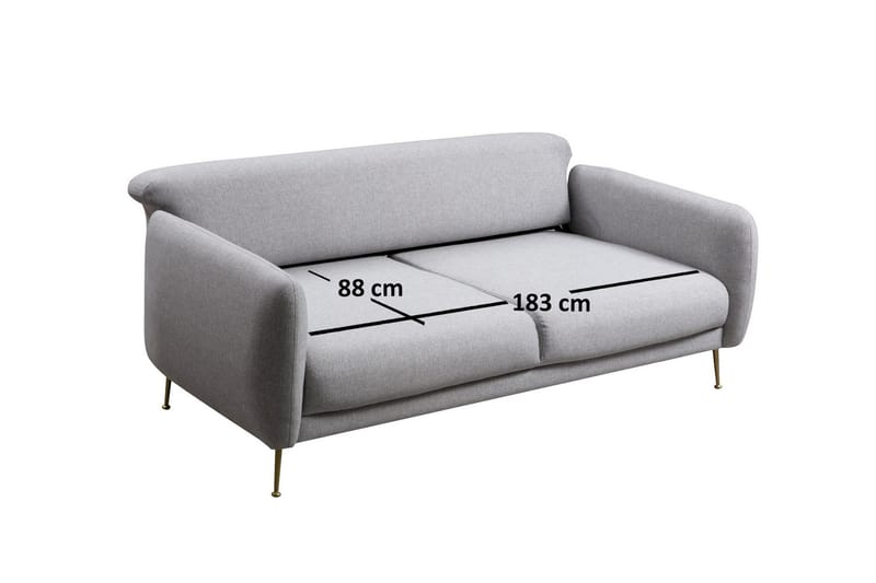 Panchenko 3-Sits Soffa - Grå - Möbler - Vardagsrum - Soffor - 3-sits soffor