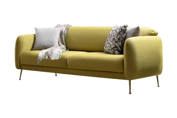 Panchenko 3-Sits Soffa - Gul - Möbler - Vardagsrum - Bäddsoffor - 3-sits bäddsoffa