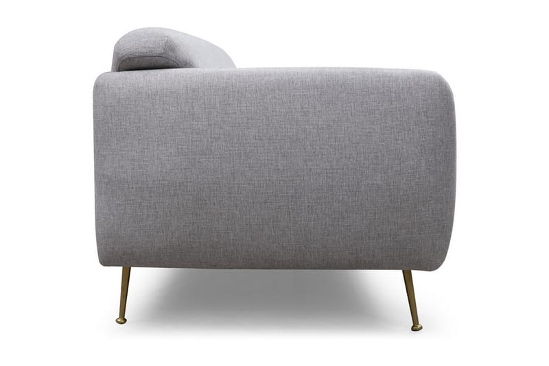 Panchenko Bäddsoffa Rundade Armstöd 88x183 cm i Tyg - Grå - Möbler - Vardagsrum - Bäddsoffor - 3-sits bäddsoffa