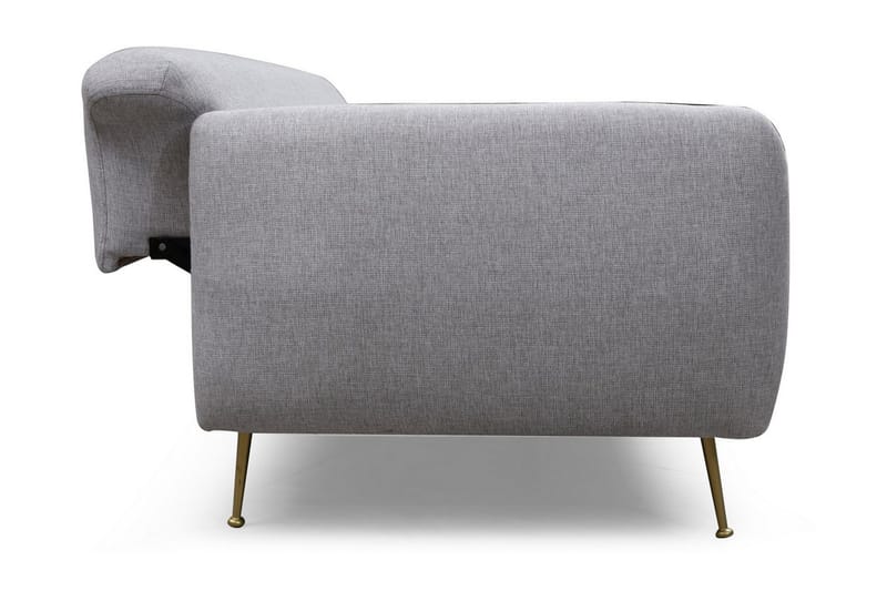 Panchenko Bäddsoffa Rundade Armstöd 88x183 cm i Tyg - Grå - Möbler - Vardagsrum - Bäddsoffor - 3-sits bäddsoffa