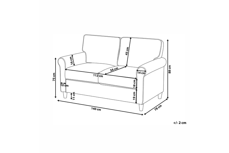 PAVLOW 2-sits Soffa Grå - Möbler - Vardagsrum - Soffor - 3-sits soffor