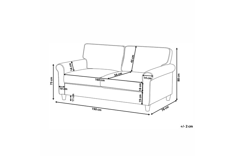 PAVLOW 3-sits Soffa Grå - Möbler - Vardagsrum - Soffor - 3-sits soffor