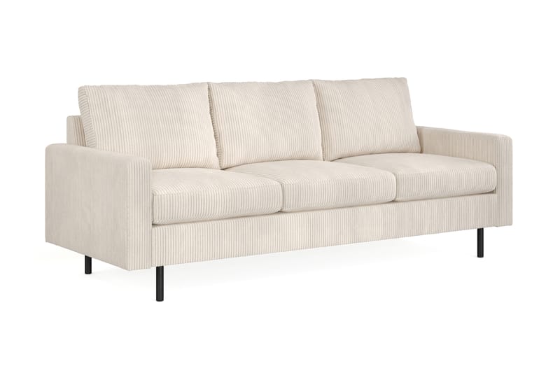 Peppe 3-sits Manchestersoffa 200 cm bred - Beige - Möbler - Vardagsrum - Soffor - 3-sits soffor