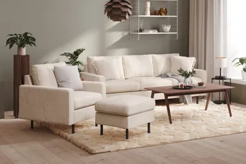 Peppe 3-sits Manchestersoffa - Beige - Möbler - Vardagsrum - Soffor - 3-sits soffor
