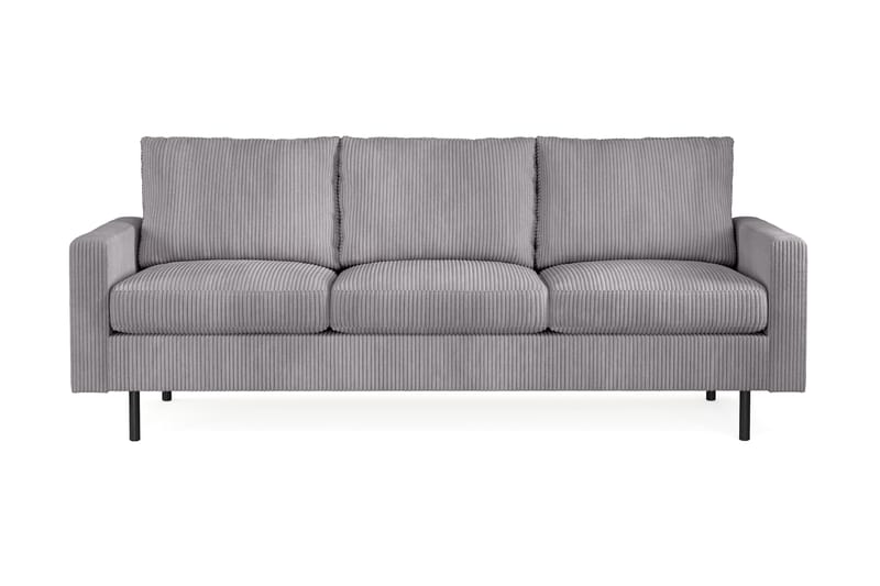 Peppe 3-sits Manchestersoffa - Grå - Möbler - Vardagsrum - Soffor - 3-sits soffor