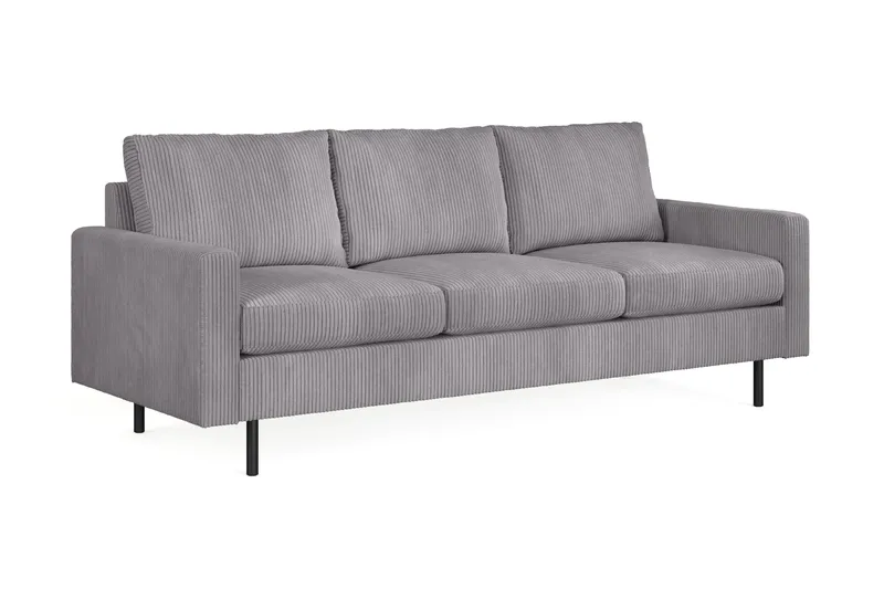 Peppe 3-sits Manchestersoffa - Mörkgrå - Möbler - Vardagsrum - Soffor - 3-sits soffor