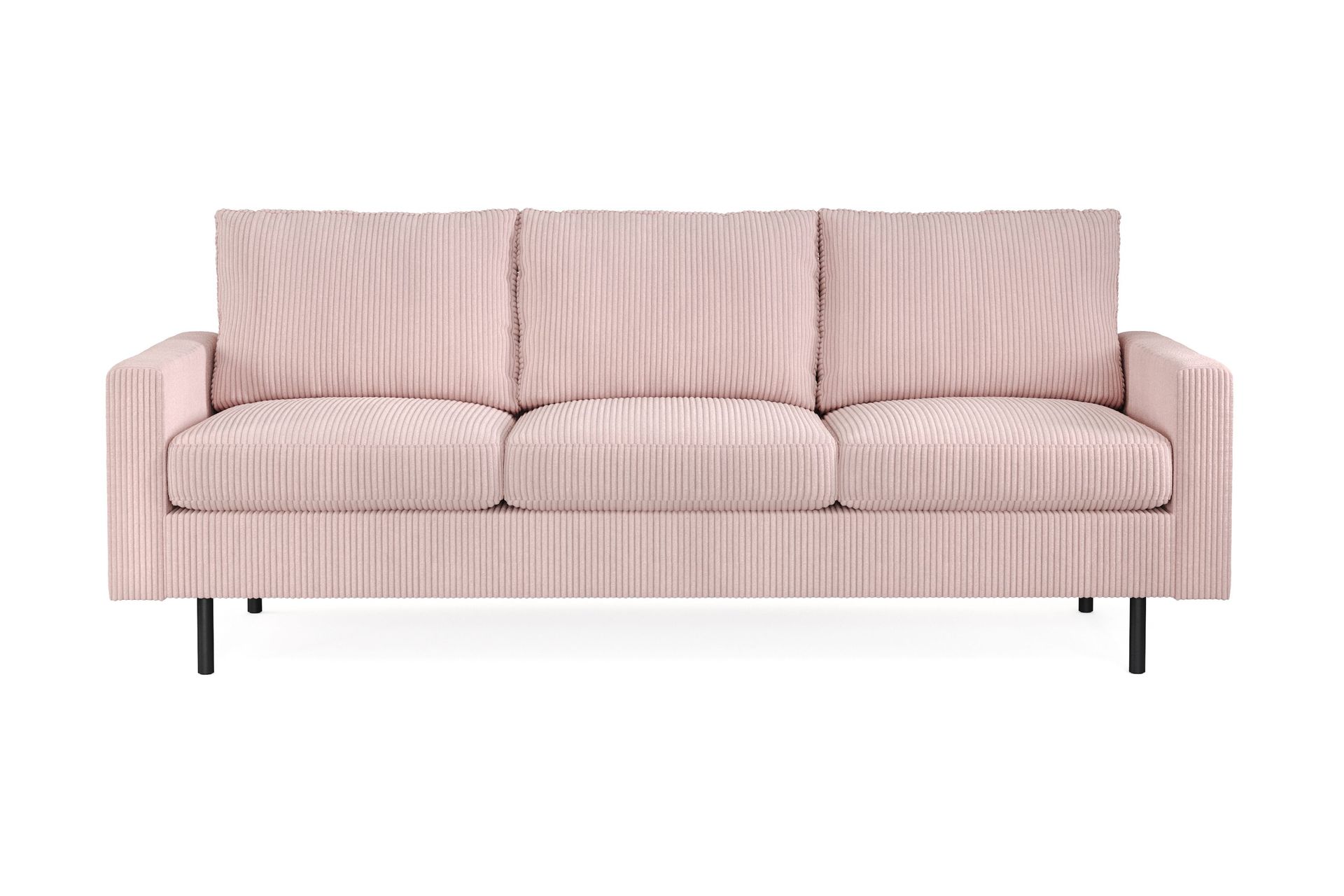 peppe 3-sits manchestersoffa - rosa