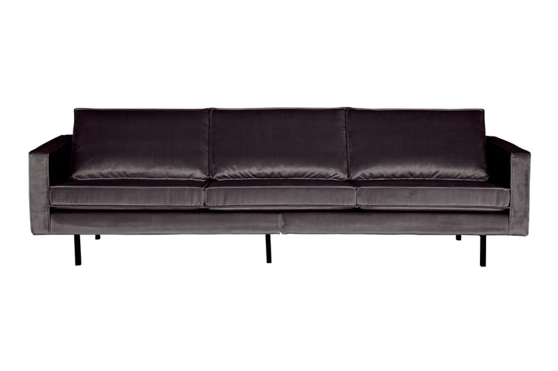 RAFAELE 3-sits Sammetssoffa Antracit - Möbler - Vardagsrum - Soffor - 3-sits soffor