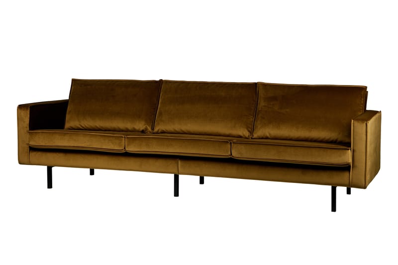 RAFAELE 3-sits Sammetssoffa Gul - Möbler - Vardagsrum - Soffor - 3-sits soffor