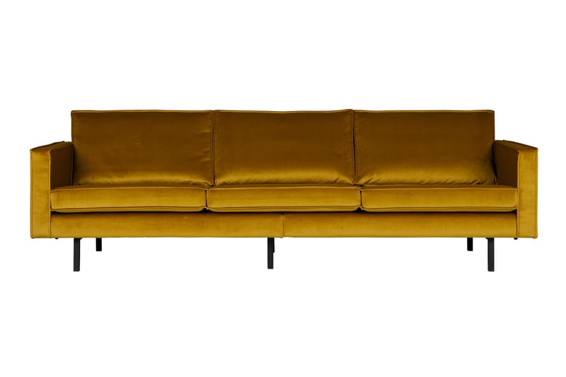 RAFAELE 3-sits Sammetssoffa Ockra - Möbler - Vardagsrum - Soffor - 3-sits soffor
