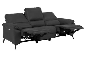 Ranas 3-sits Soffa Elektrisk - Grå/Svart - Möbler - Vardagsrum - Soffor - 3-sits soffor