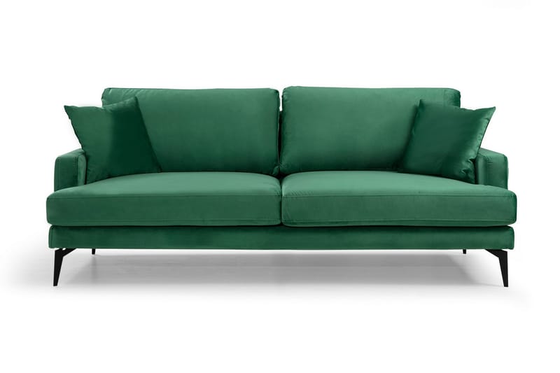 REALINI 3-sits Soffa Grön/Svart - Möbler - Vardagsrum - Soffor - 3-sits soffor