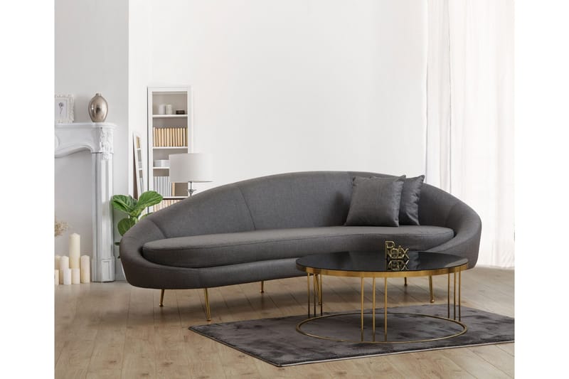 Revelstoke Svängd Soffa 3-sits - Mörkgrå - Möbler - Vardagsrum - Soffor - 3-sits soffor