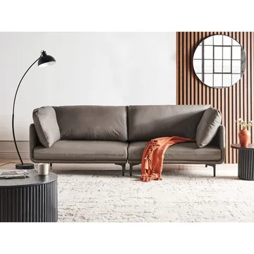 3-sits soffa Revsnes - Brun, Svart - Möbler - Vardagsrum - Soffor - Skinnsoffor