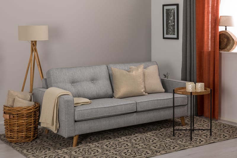RIVALTA 3-sits Soffa Ljusgrå - Möbler - Vardagsrum - Soffor - 3-sits soffor