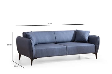 Rossland Soffa 3-sits - Blå - Möbler - Vardagsrum - Bäddsoffor - 3-sits bäddsoffa