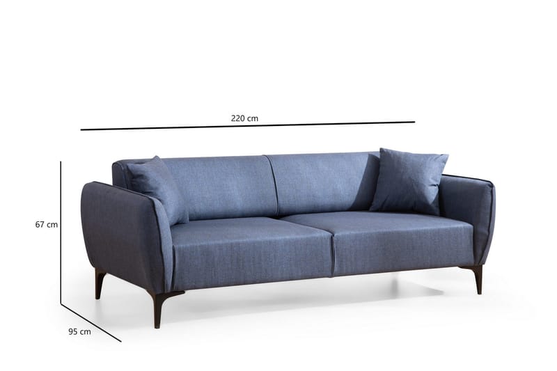 Rossland Soffa 3-sits - Blå - Möbler - Vardagsrum - Soffor - 3-sits soffor