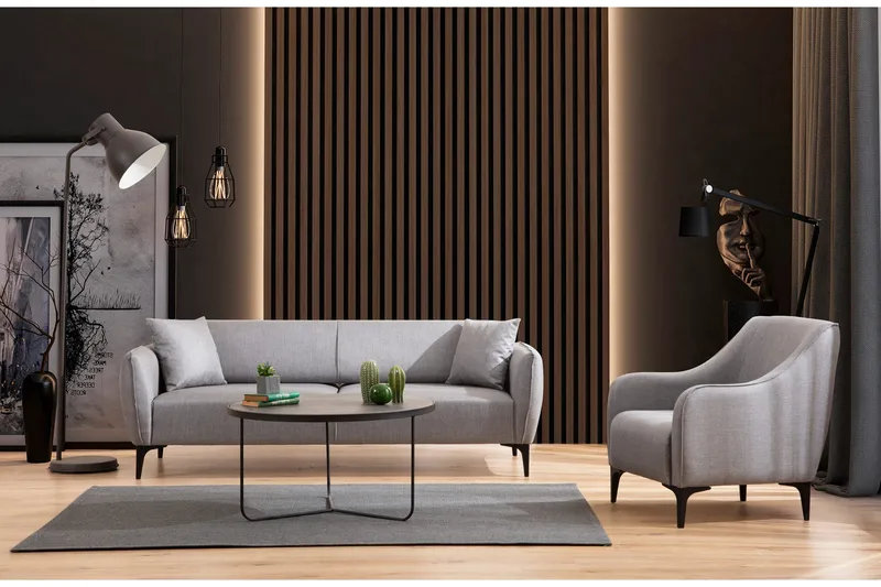 Rossland Soffa 3-sits - Grå - Möbler - Vardagsrum - Soffor - 3-sits soffor