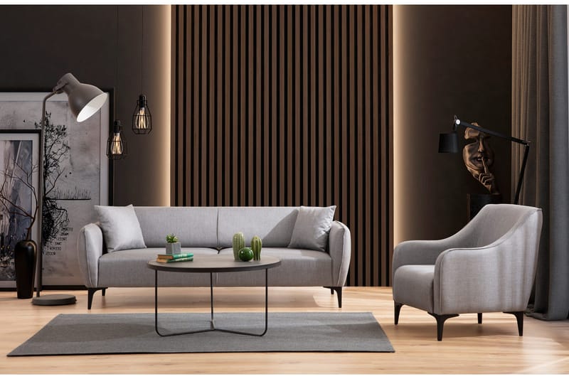 Rossland Soffa 3-sits - Grå - Möbler - Vardagsrum - Soffor - 3-sits soffor