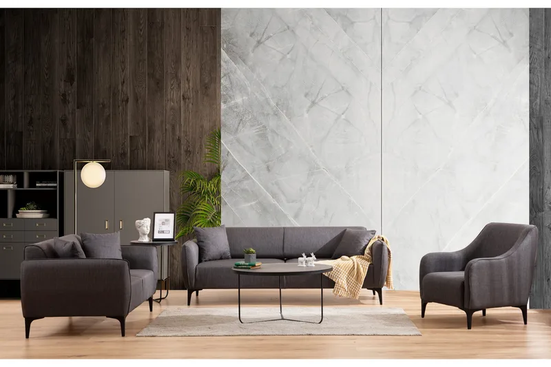 Rossland Soffa 3-sits - Mörkgrå - Möbler - Vardagsrum - Soffor - 3-sits soffor