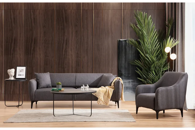 Rossland Soffa 3-sits - Mörkgrå - Möbler - Vardagsrum - Soffor - 3-sits soffor