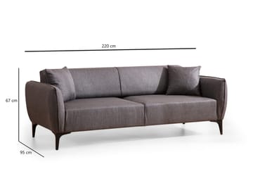 Rossland Soffa 3-sits - Mörkgrå - Möbler - Vardagsrum - Bäddsoffor - 3-sits bäddsoffa