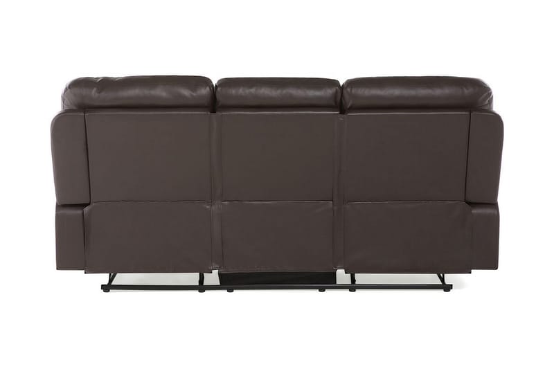 Rovik 3-sits Reclinersoffa i Konstläder med Metallunderrede - Brun - Möbler - Vardagsrum - Soffor - Reclinersoffor & Biosoffor