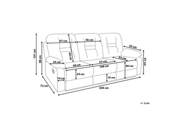 Rovik Soffa 3 Sits - Brun - Möbler - Vardagsrum - Soffor - Reclinersoffor & Biosoffor