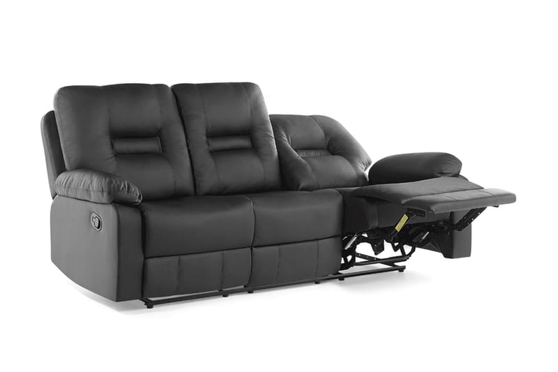 Rovik Soffa 3 Sits - Svart - Möbler - Vardagsrum - Soffor - Reclinersoffor & Biosoffor
