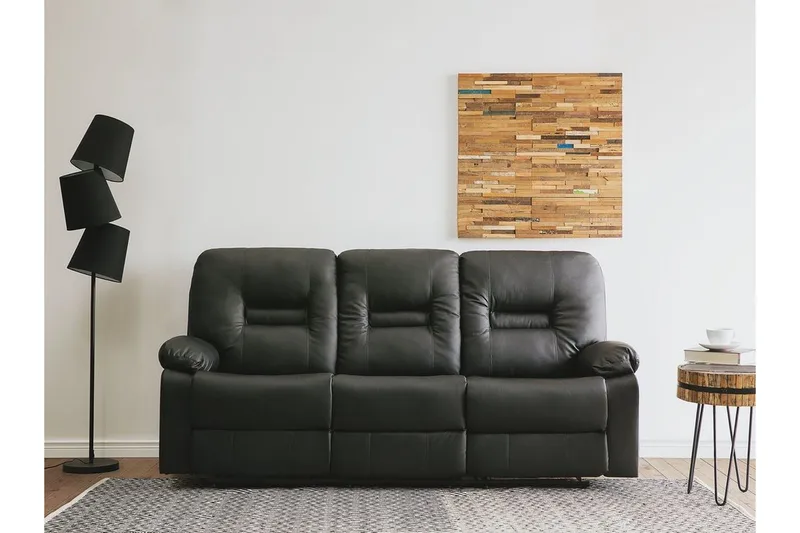 Rovik Soffa 3 Sits - Svart - Möbler - Vardagsrum - Soffor - Reclinersoffor & Biosoffor