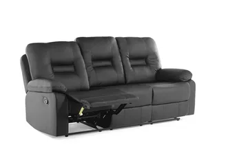 Rovik Soffa 3 Sits - Svart - Möbler - Vardagsrum - Soffor - Reclinersoffor & Biosoffor