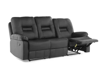 Rovik Soffa 3 Sits - Svart - Möbler - Vardagsrum - Soffor - Reclinersoffor & Biosoffor
